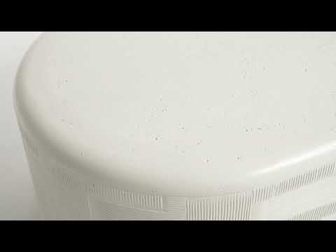 Video: Suraya 55" Indoor/Outdoor Concrete Rounded Coffee Table from TOV Furniture