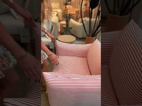 Video: Saint Tropez Striped Stuffed Indoor / Outdoor Armchair
