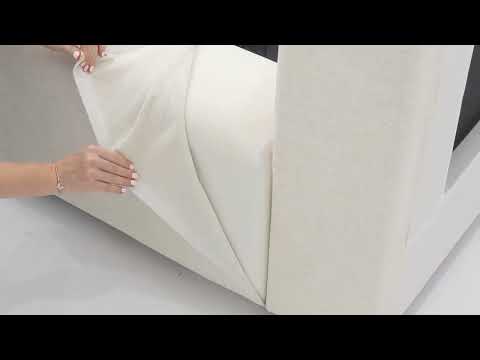 Video: Meena Cream Upcycled Linen Storage Bed from TOV Furniture