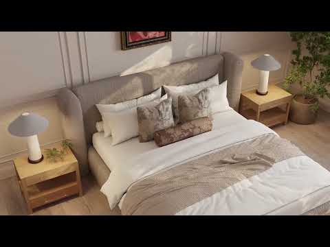 Video: Babette Tan Boucle Bed by TOV Furniture