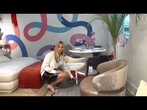 Video: Lucia Cream Velvet Dining Chair