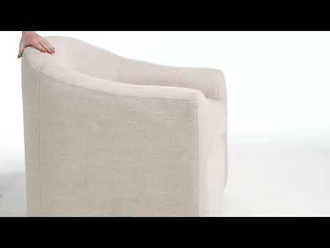 Video: Thao Contract-Grade Basketweave Fabric Swivel Accent Chair by TOV Furniture