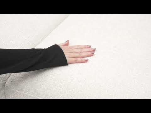 Video: Perry 96" Cream Performance Chenille Modular Sofa