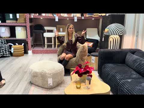 Video: Kiki Vegan Shearling Accent Chair + Britt Otttoman