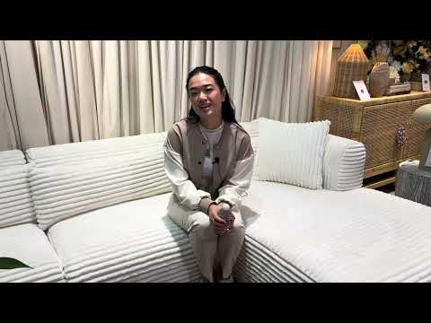 Video: TARRA OVERSIZED CREAM SECTIONAL