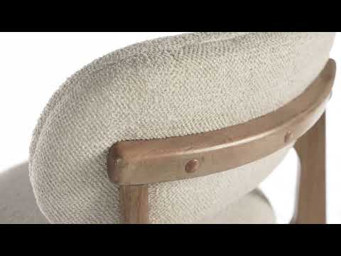 Video: Carnation Cream Performance Fabric Dining Chair by TOV Furniture