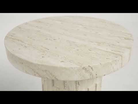 Video: Asta Faux Travertine Indoor/Outdoor Concrete Side Table from TOV Furniture