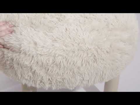 Video: Carmel Natural Vegan Shearling Accent Chair by TOV Furniture