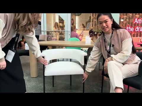 Video: TAYLOR CREAM PERFORMANCE LINEN DINING CHAIR