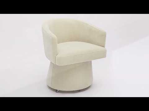 Video: Kristen Upcycled Chenille Rolling Desk Chair from TOV Furniture