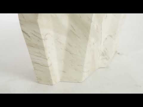 Video: Esme Faux Marble Indoor / Outdoor 48" Round Dining Table