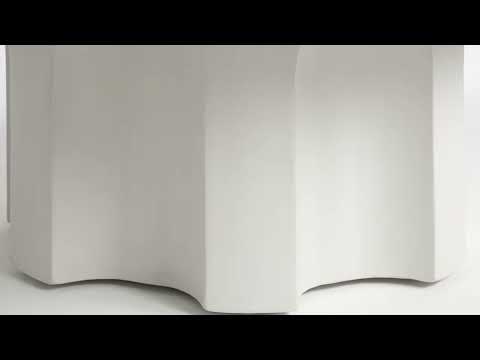 Video: Cassandra 38" Ivory Indoor/Outdoor Concrete Round Coffee Table