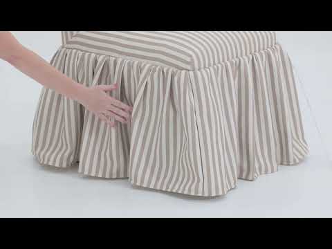 Video: Gertrude Striped Linen Dining Chair by TOV Furniture