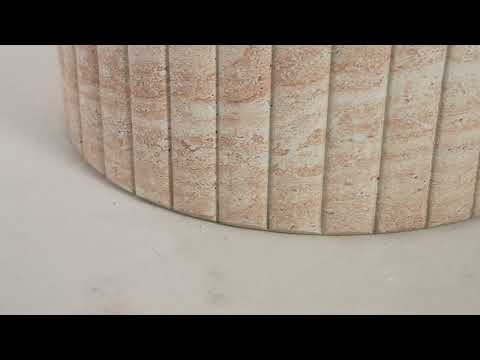 Video: Blossom Washed Travertine Finish Indoor Outdoor Coffee Table from TOV Furniture