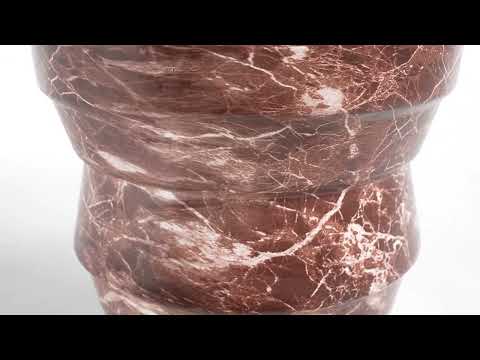 Video: Ayon Faux Red Levanto Concrete Indoor/Outdoor Side Table