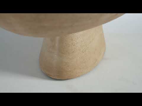 Video: Eclipse Textured Faux Travertine Indoor / Outdoor Coffee Table