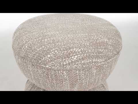 Video: Tomlin Ruched Performance Fabric Game Ottoman