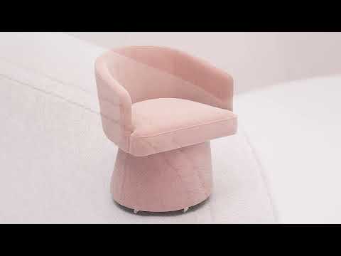Video: Kristen Pink Rolling Desk Chair