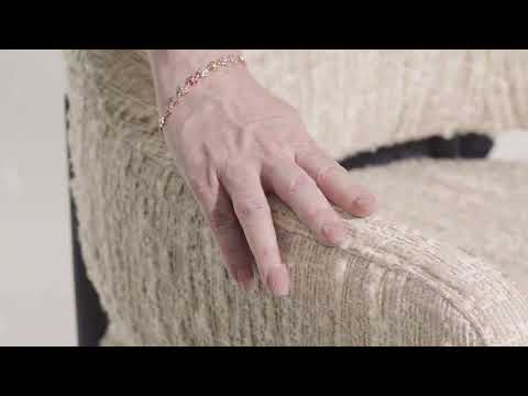 Video: Sezanne Cream Textured Boucle Dining Chair