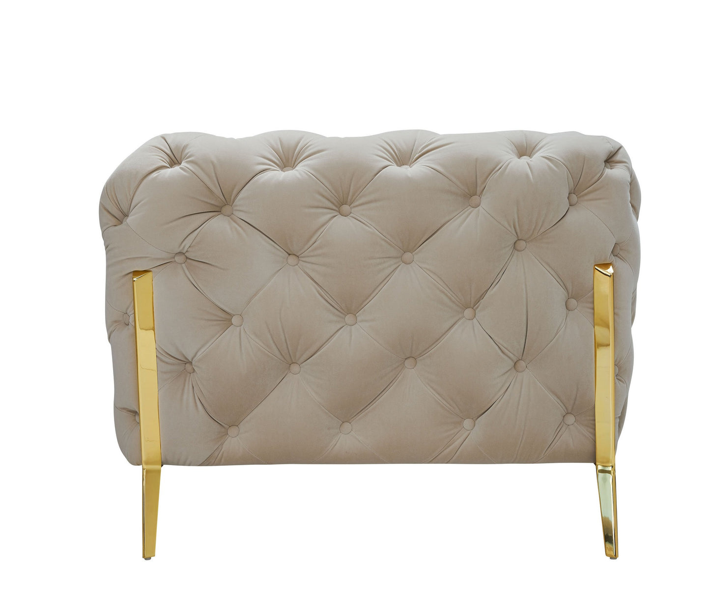 Divani Casa Quincey Transitional Beige Velvet Chair