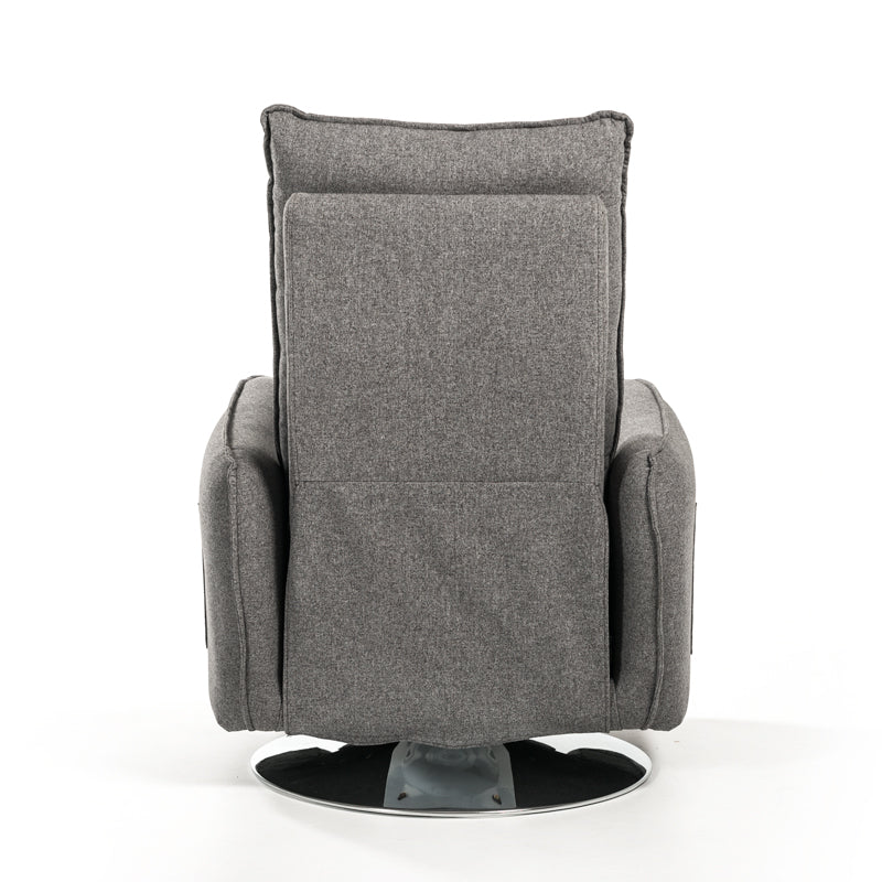 Divani Casa Fairfax Modern Grey Fabric Recliner Chair