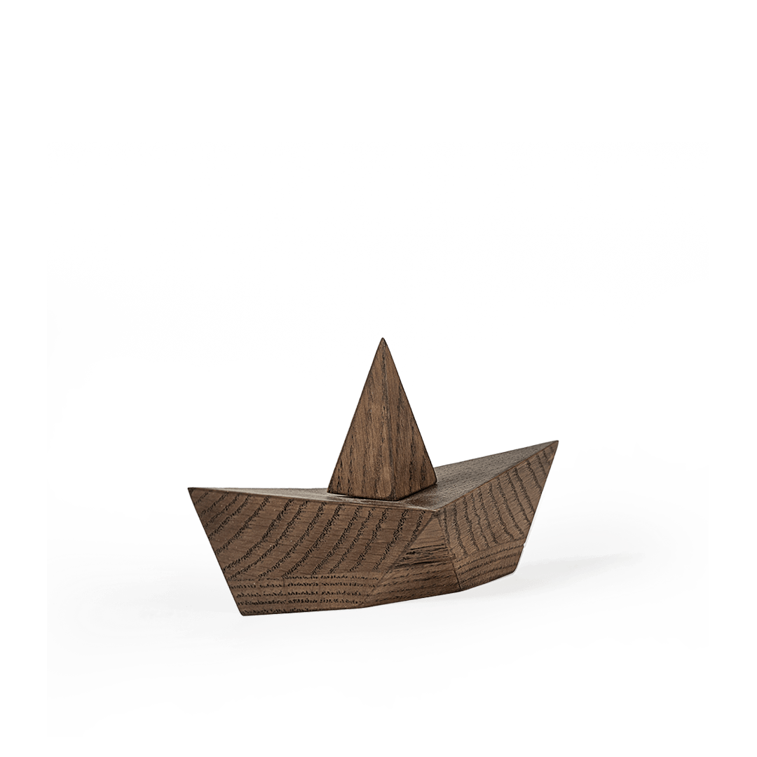 Boyhood Admiral Paper Boat wooden figure in smoked oak, Large (image 5)