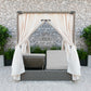 Renava Marin Outdoor Beige Canopy Sunbed