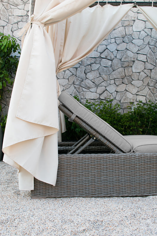 Renava Marin Outdoor Beige Canopy Sunbed