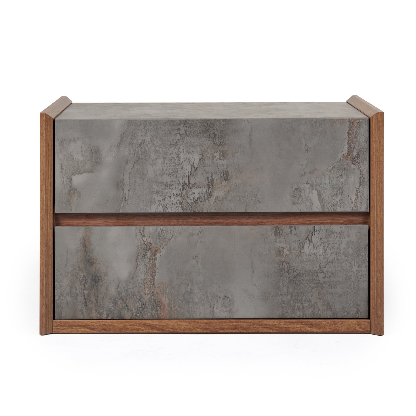 Nova Domus Rado Modern Walnut and Stucco Nightstand