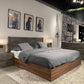 Nova Domus Rado Modern Walnut and Volcanic Slate Bed