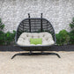 Renava San Juan Outdoor Black and Beige Hanging Chair