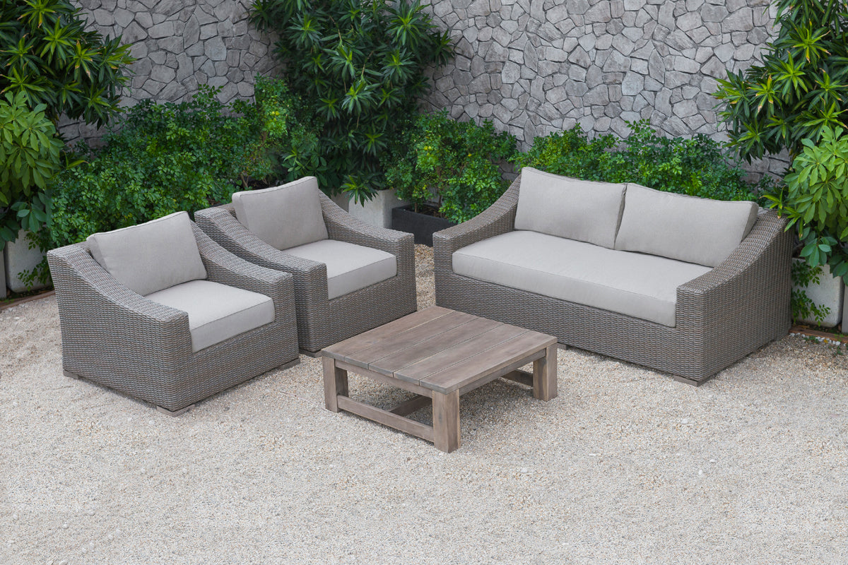 Renava Palisades Outdoor Beige Wicker Sofa Set