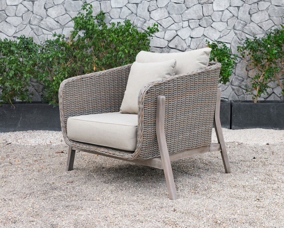 Renava Carillo Outdoor Beige Wicker Sofa Set