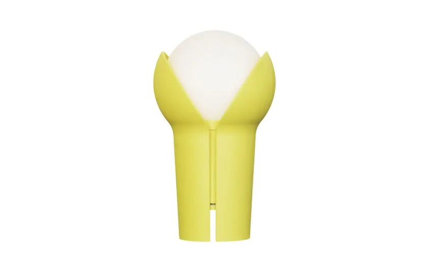 Bright Lemon Bud portable table lamp with 20-hour battery life for outdoor patio or picnic.