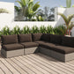Renava Garza Outdoor Concrete and Teak Modular Sectional