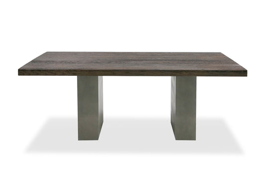 Modrest Renzo Modern Oak and Concrete 79-inch Dining Table
