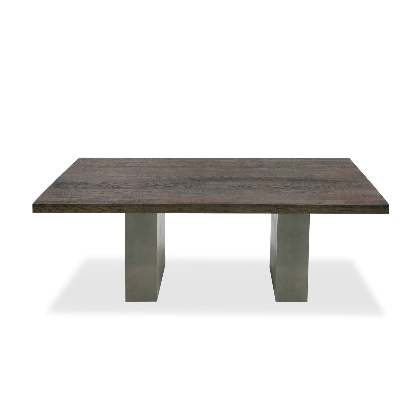 Modrest Renzo Modern Oak and Concrete 79-inch Dining Table
