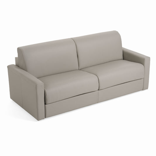 Lamod Italia Revers Italian Modern Grey Leather Queen Sofabed