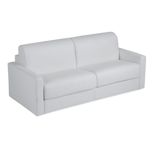 Lamod Italia Revers Italian Modern White Leather Queen Sofabed