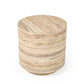 Nova Domus Roma Modern Faux Travertine Round End Table