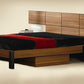 Rondo Mid-Century Platform Bed with Nightstands Storage And Lights