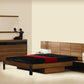 Rondo Mid-Century Platform Bed with Nightstands Storage And Lights