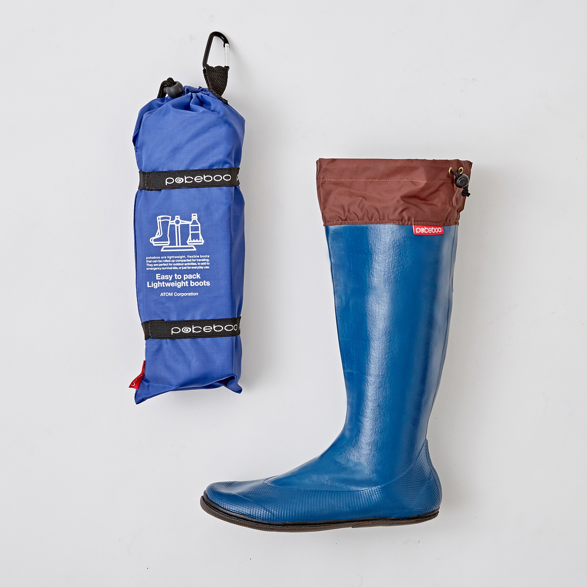 Pokeboo Packable Rubber Rain Boots in Royal Blue – packable rain boots, photo 24