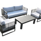 Renava Wharf Outdoor Grey and Black Sofa Set