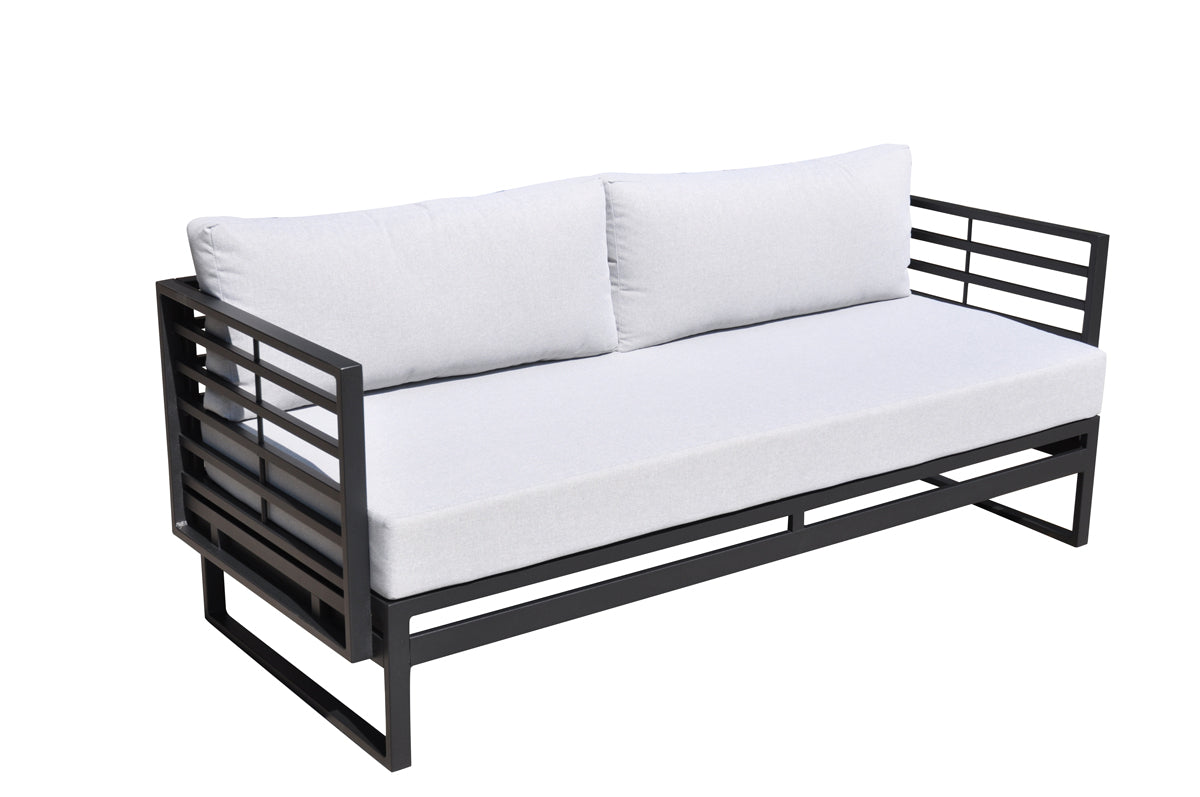 Renava Wharf Outdoor Grey and Black Sofa Set