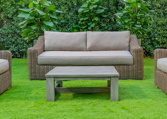 Renava Sapelo Outdoor Beige Wicker Sofa