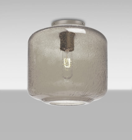 Besa Niles 10 – Smoke Bubble glass, lit, angled view