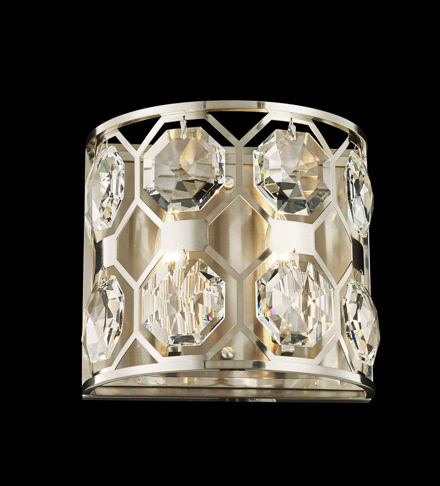 Oslo Wall Sconce 2-Light in Satin Nickel 6010WSSN by StarFire Crystal