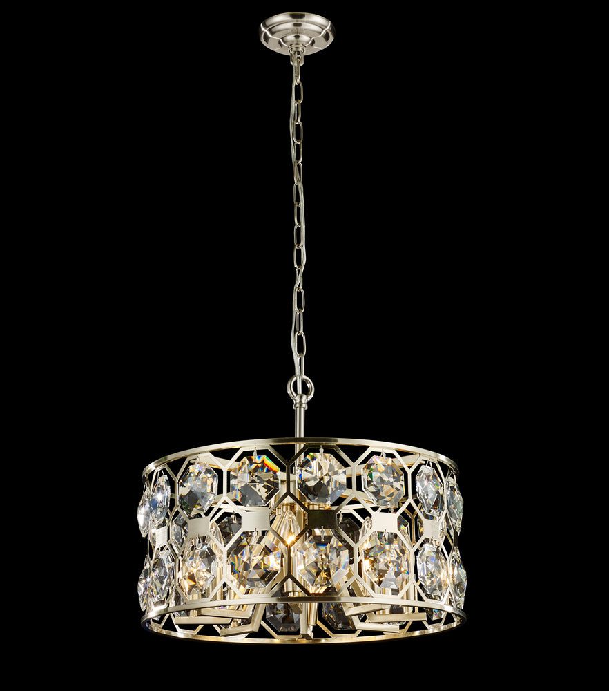 Oslo Chandelier 8-Light in Satin Nickel 6020SN by StarFire Crystal