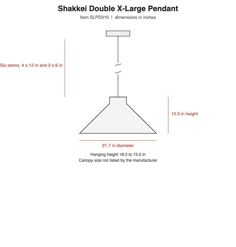 Visual Comfort Shakkei Double X-Large Pendant – view 3